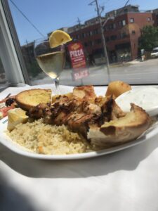 rice, chicken and potatoes